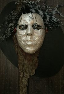 plaster face sculpture by Phyllis Jean Fulton