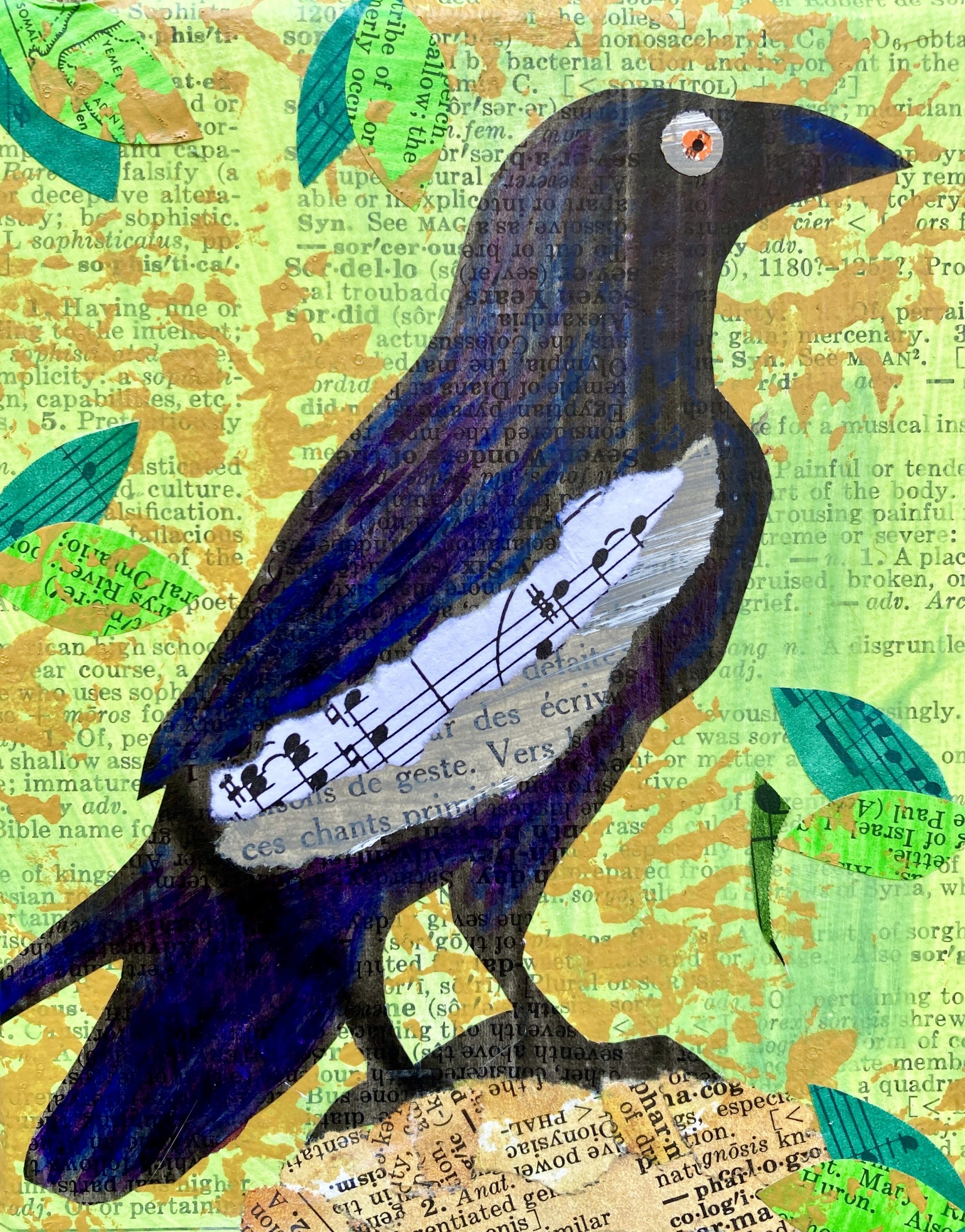 You are currently viewing FESTIVE CROW COLLAGE for the HOLIDAYS with Teal Buehler